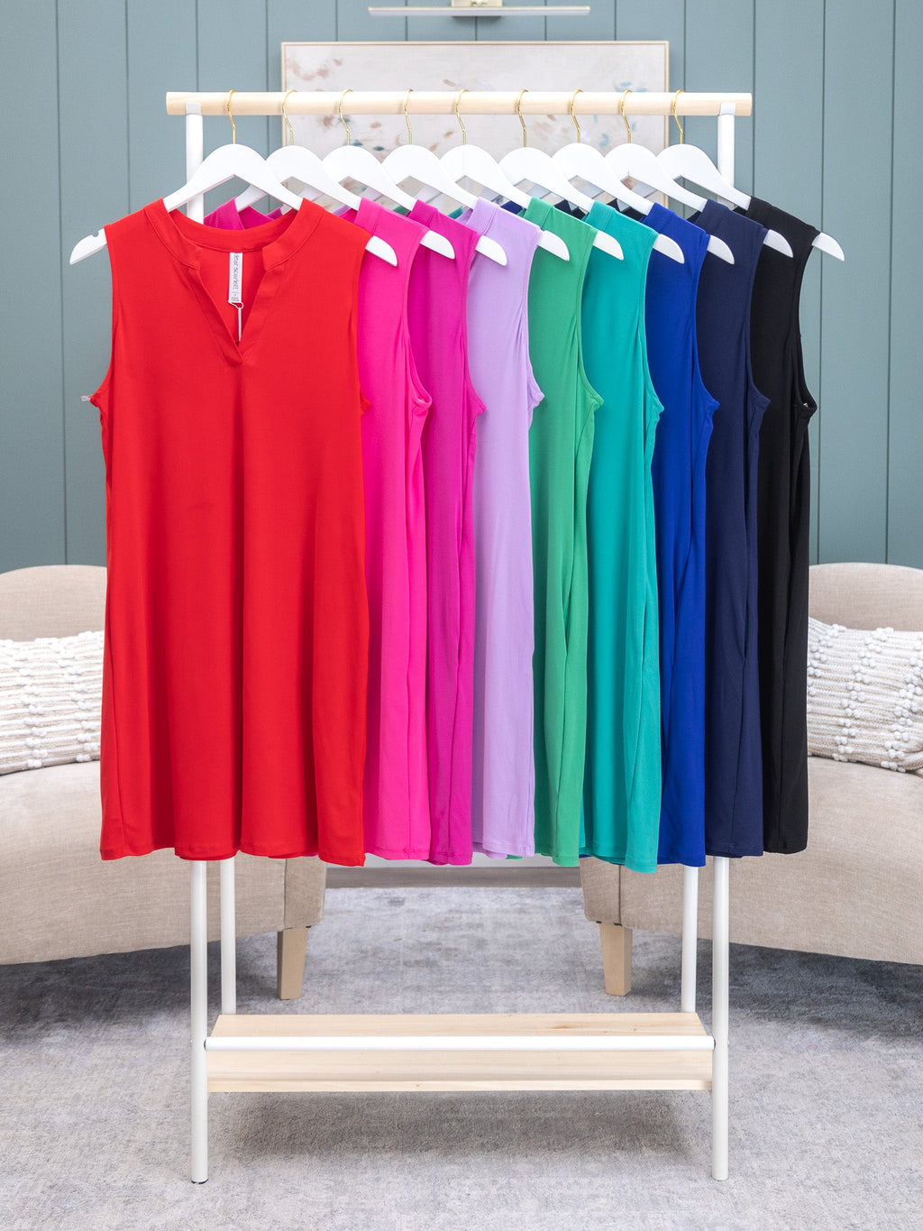 Bloomcin Wrinkle Free Sleeveless Shift Dress | S - 3X