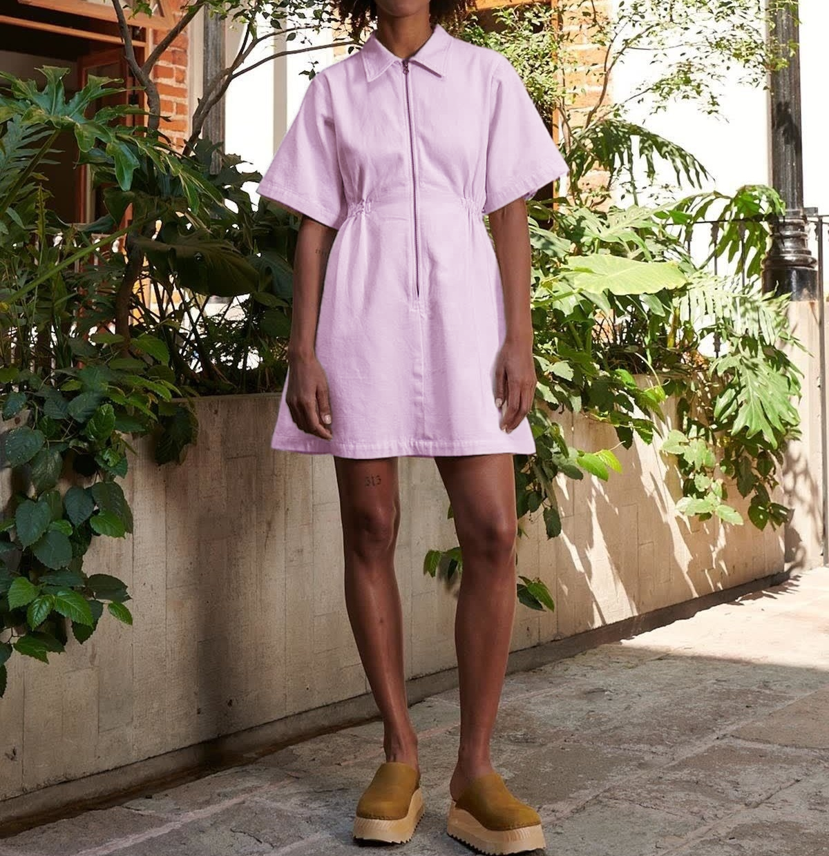 Women's Utility Cinched Zip Dress