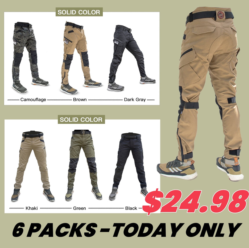 Men's Casual Multi Pockets Tactical Outdoor Pants, Men's Work Pants For Hiking Outdoor
