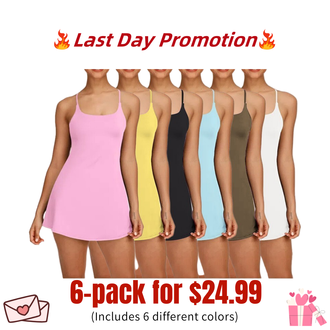 🔥70% OFF | Plush Backless Active Dress – Easy Peezy UPF50+ 👗 Multiple Colors!