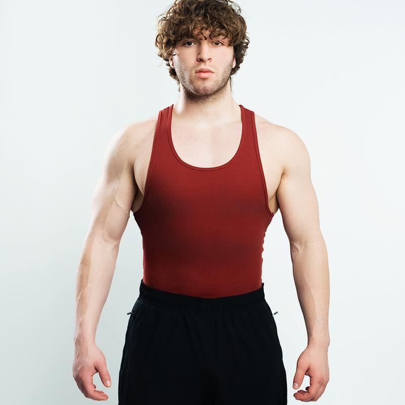 340gsm Men's with Classic Cotton Spandex Tank Top
