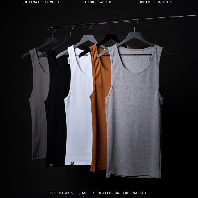 340gsm Men's with Classic Cotton Spandex Tank Top