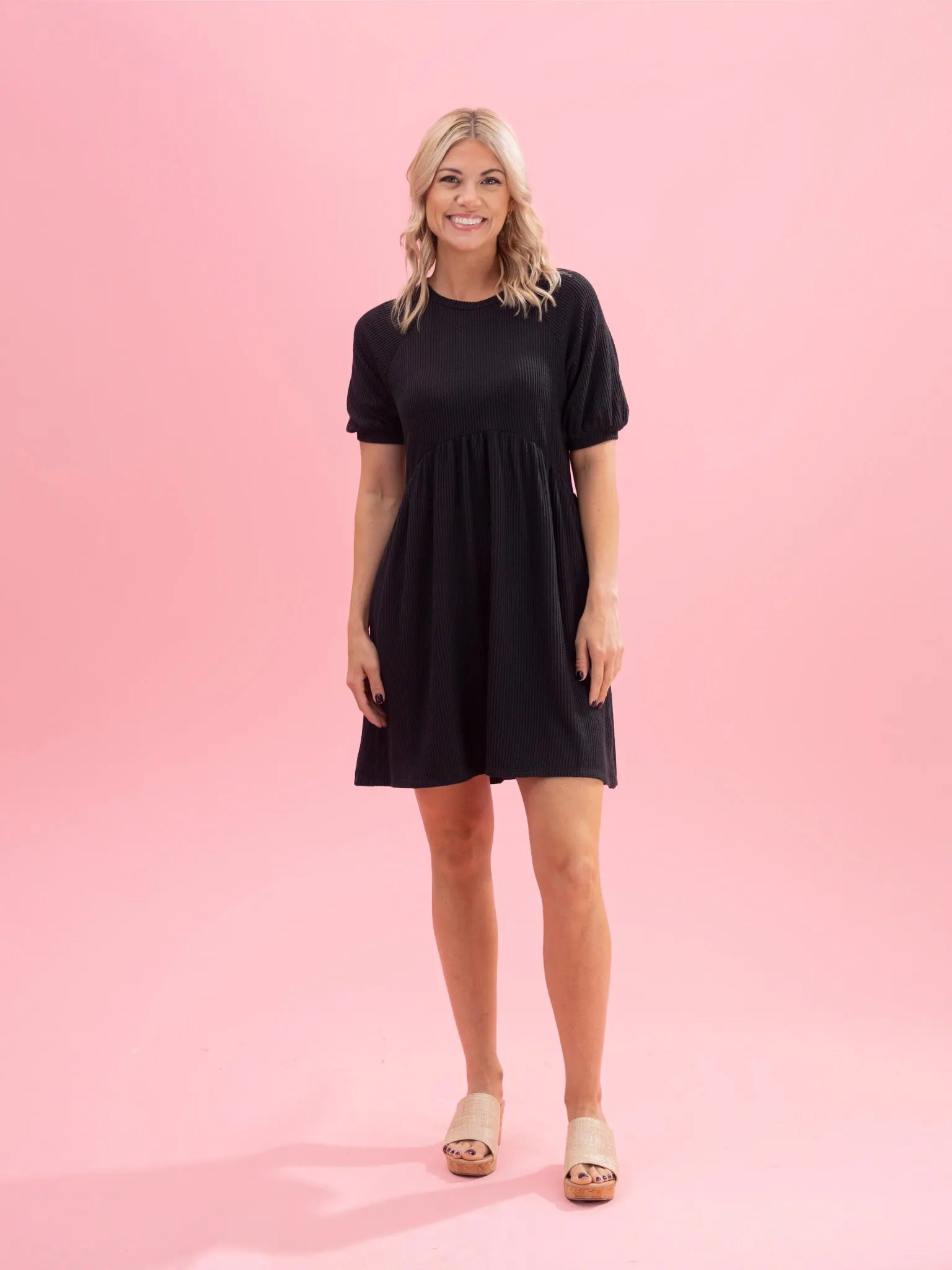 Women's Raised Rib Texture Bodycon Dress