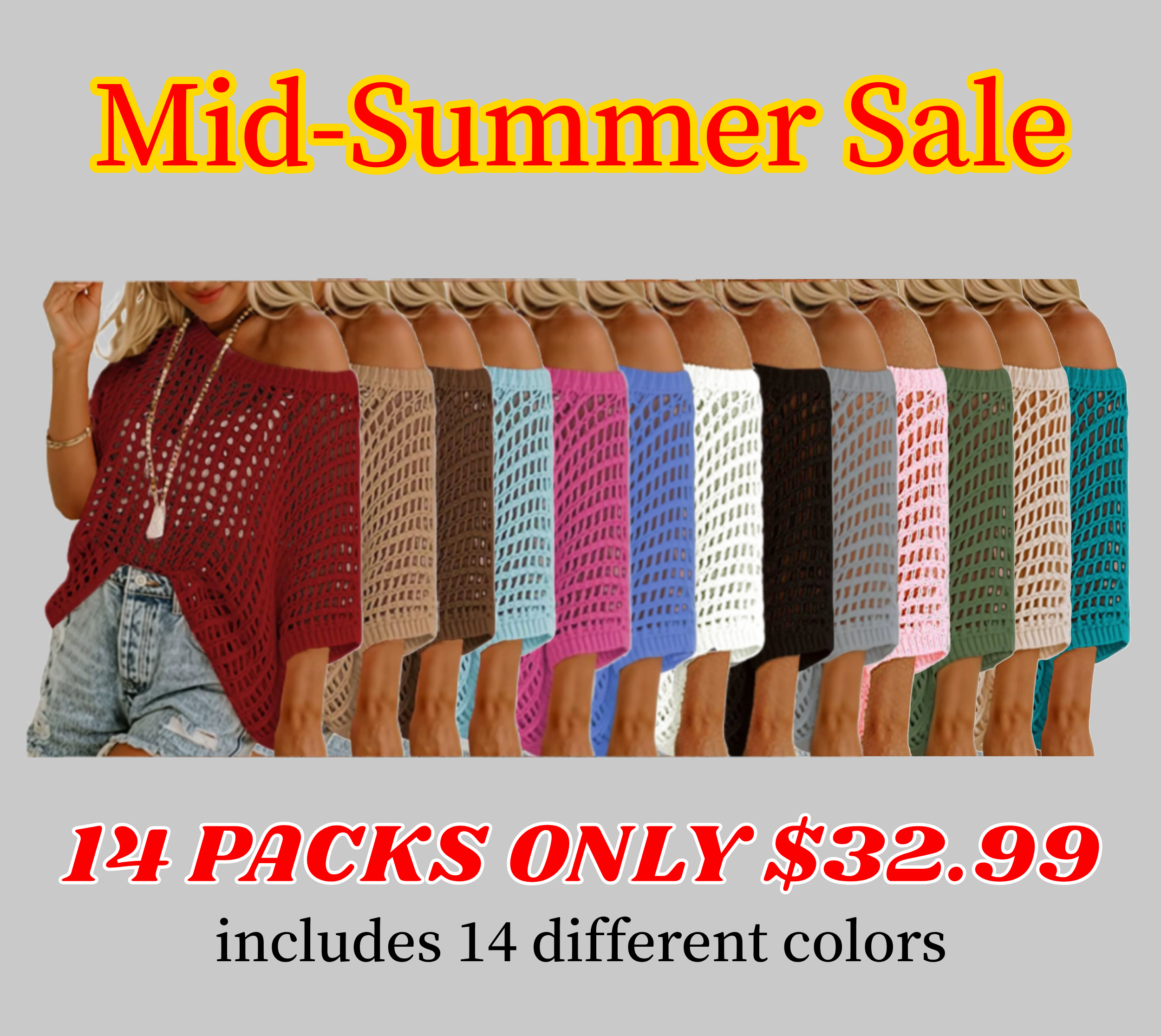 🎁 Womens Summer Scoop Neck ShortSleeve Sweater Casual Crochet Hollow Out KnitTops