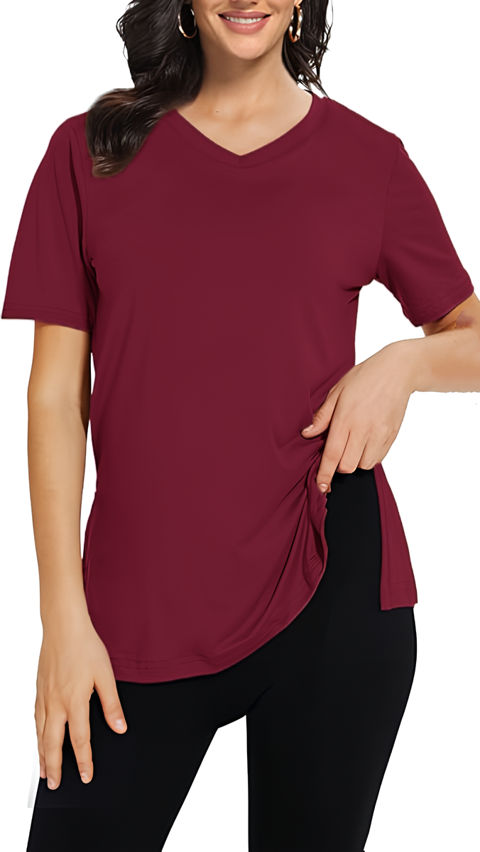 🔥Last day promotion!Womens 9 Pack T-Shirts Basic Short Sleeve V Neck Tops