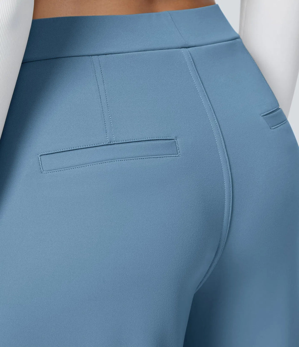 ⏰SEPTEMBER HOT-SALE!High Waisted Side Pocket Straight Leg Work Pants