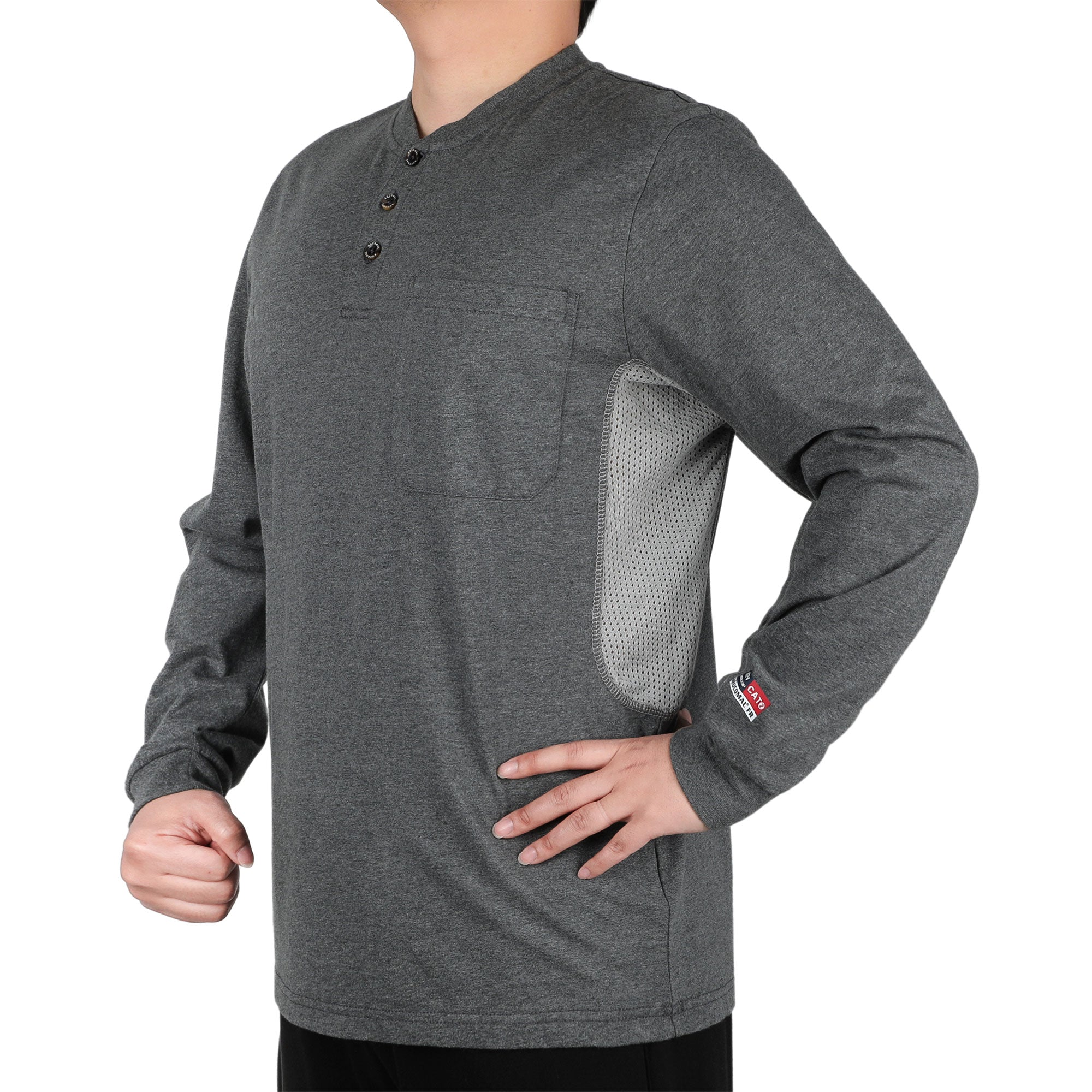 Buttonless/Button Pullover T-Shirts/Breathable Vented Design