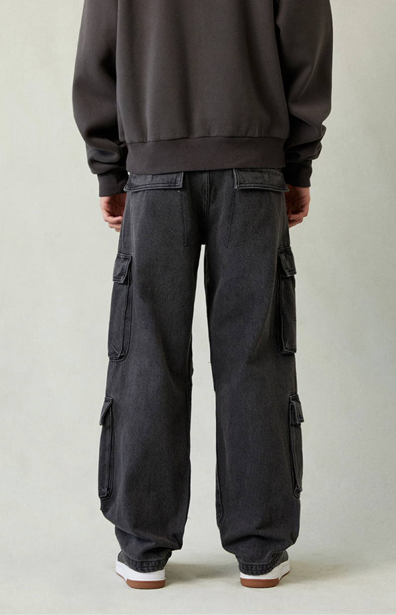 Men’s Wide Leg Baggy Cargo Jeans