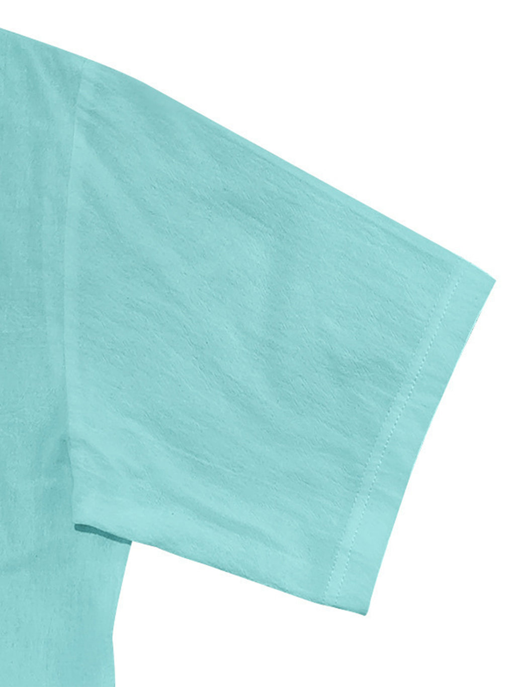 Men's Summer Cotton Hooded Solid Color Short Sleeve Shirt