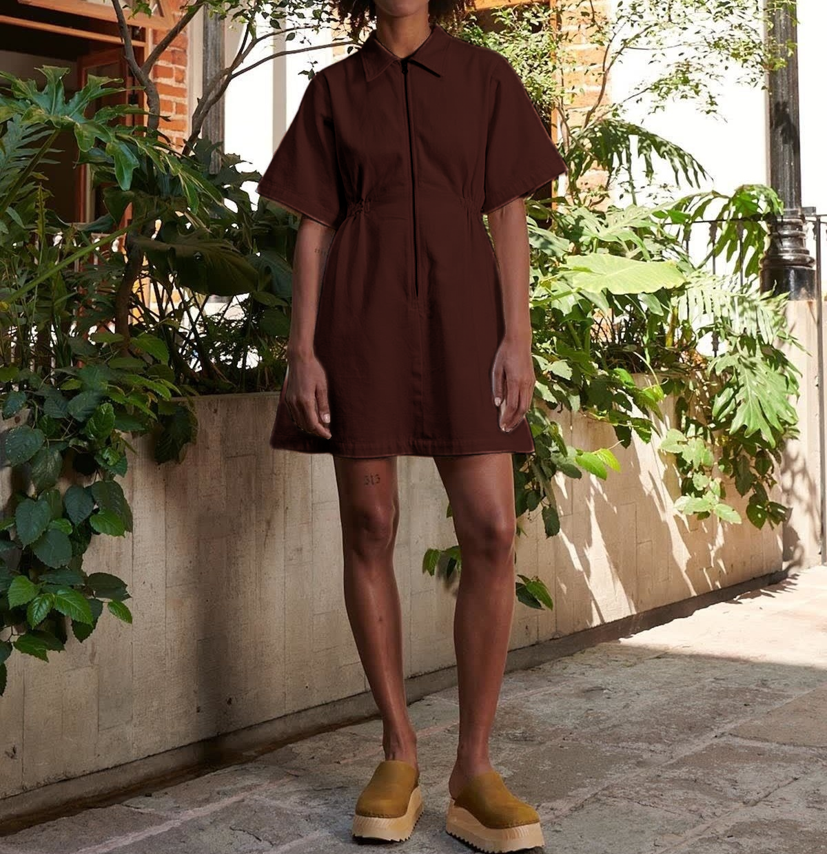 Women's Utility Cinched Zip Dress