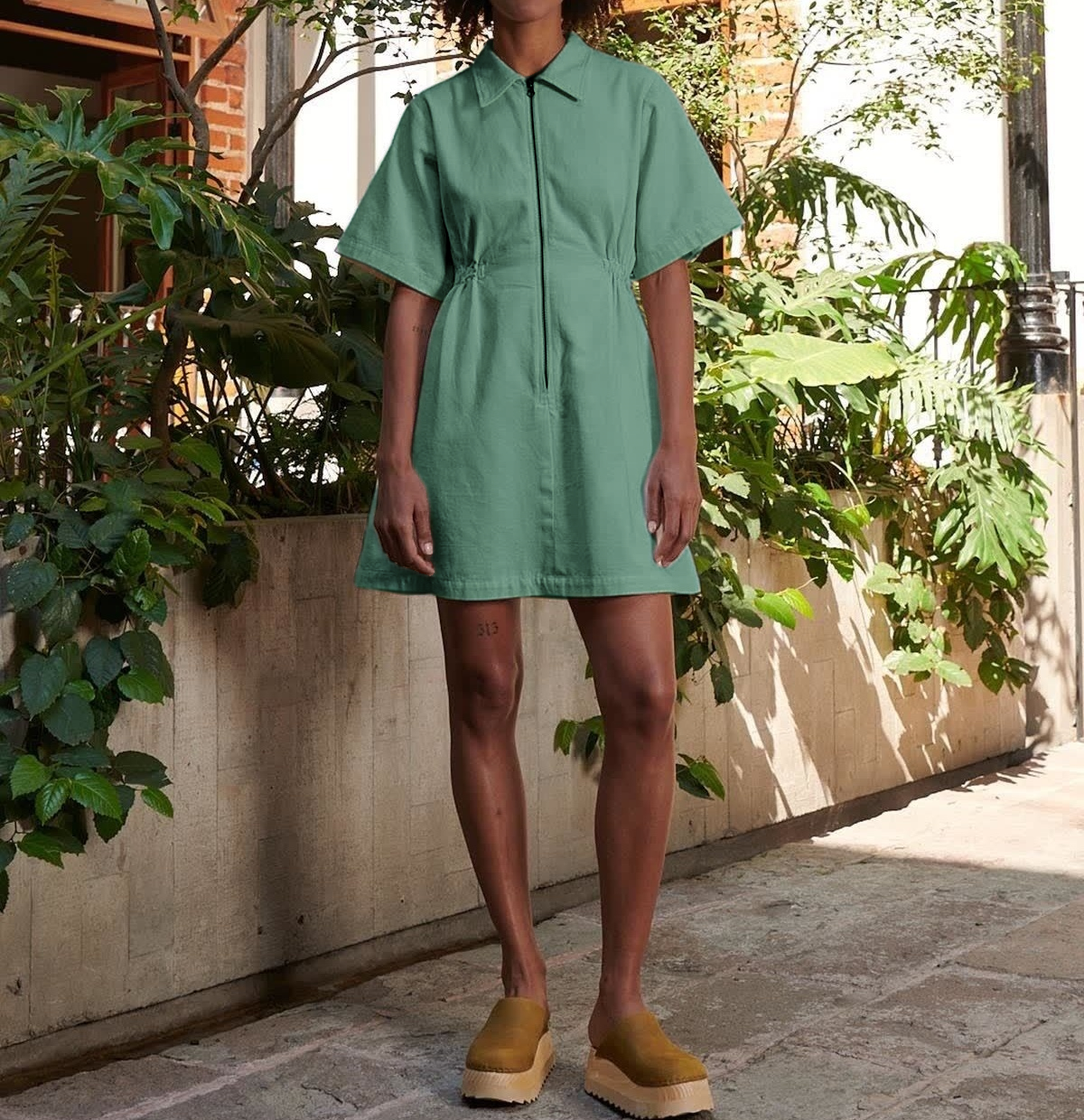 Women's Utility Cinched Zip Dress