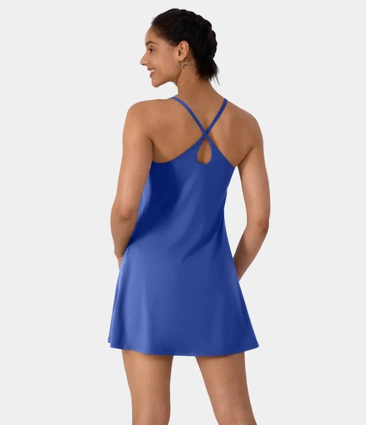 🔥70% OFF | Plush Backless Active Dress – Easy Peezy UPF50+ 👗 Multiple Colors!