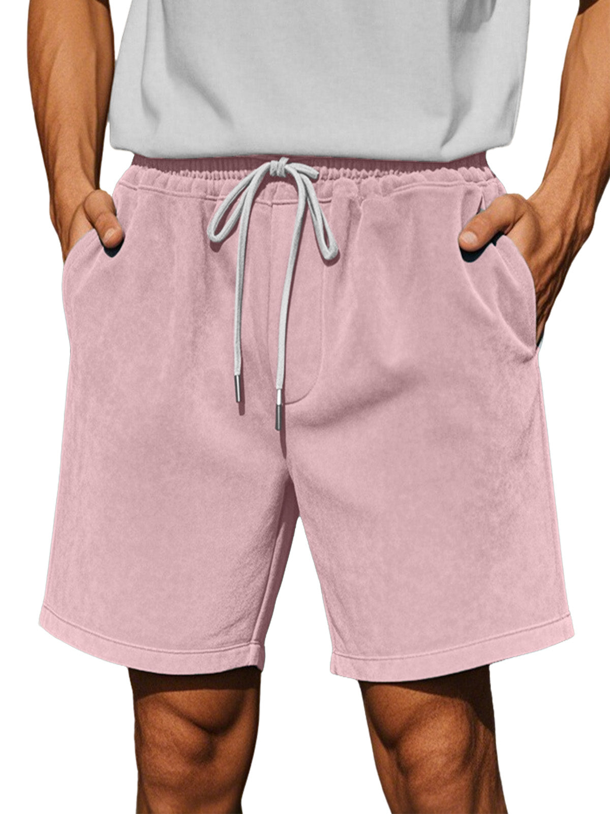 Men's Simple Everyday Suede Casual Loose Shorts