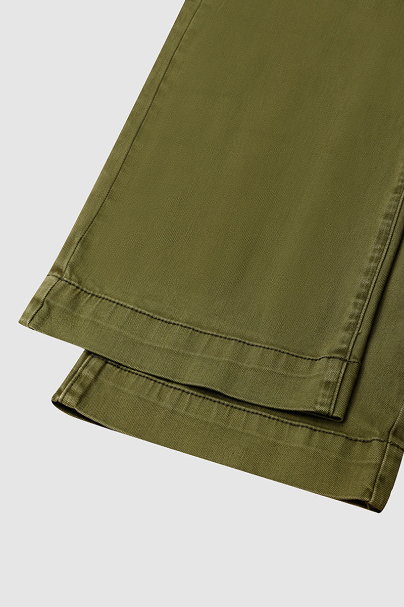 ⚡FINAL SALE⚡- Double Button Mid Waist Straight Leg Pants