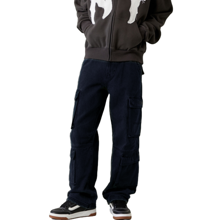 Men’s Wide Leg Baggy Cargo Jeans