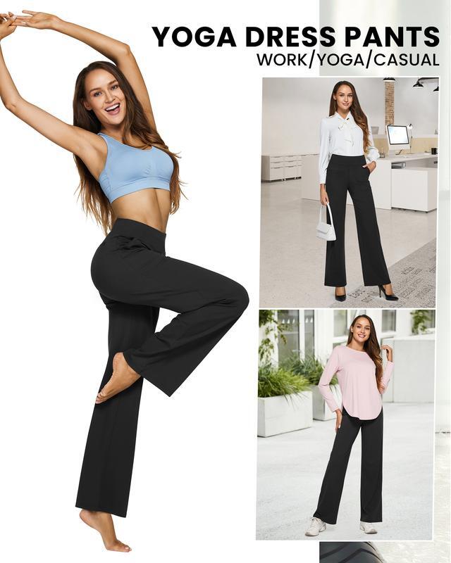 Loose High-Waist Business Casual Pants with Pockets- Perfect for yoga and casual outings