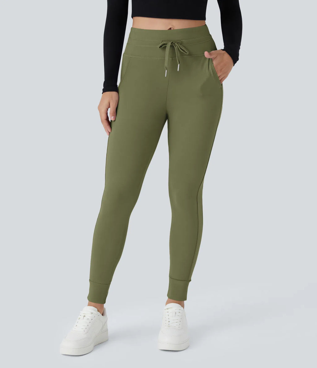 Women's High Waisted Yoga Pants with Pockets Stretchy Casual Sports Trousers