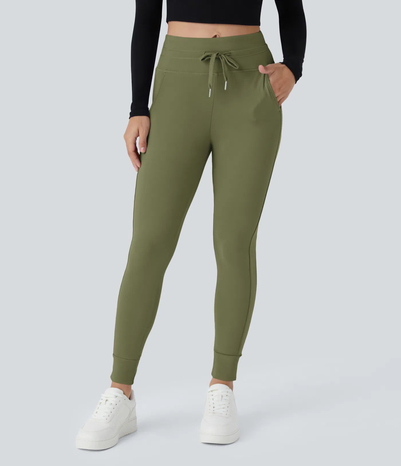 Women's High Waisted Yoga Pants with Pockets Stretchy Casual Sports Trousers