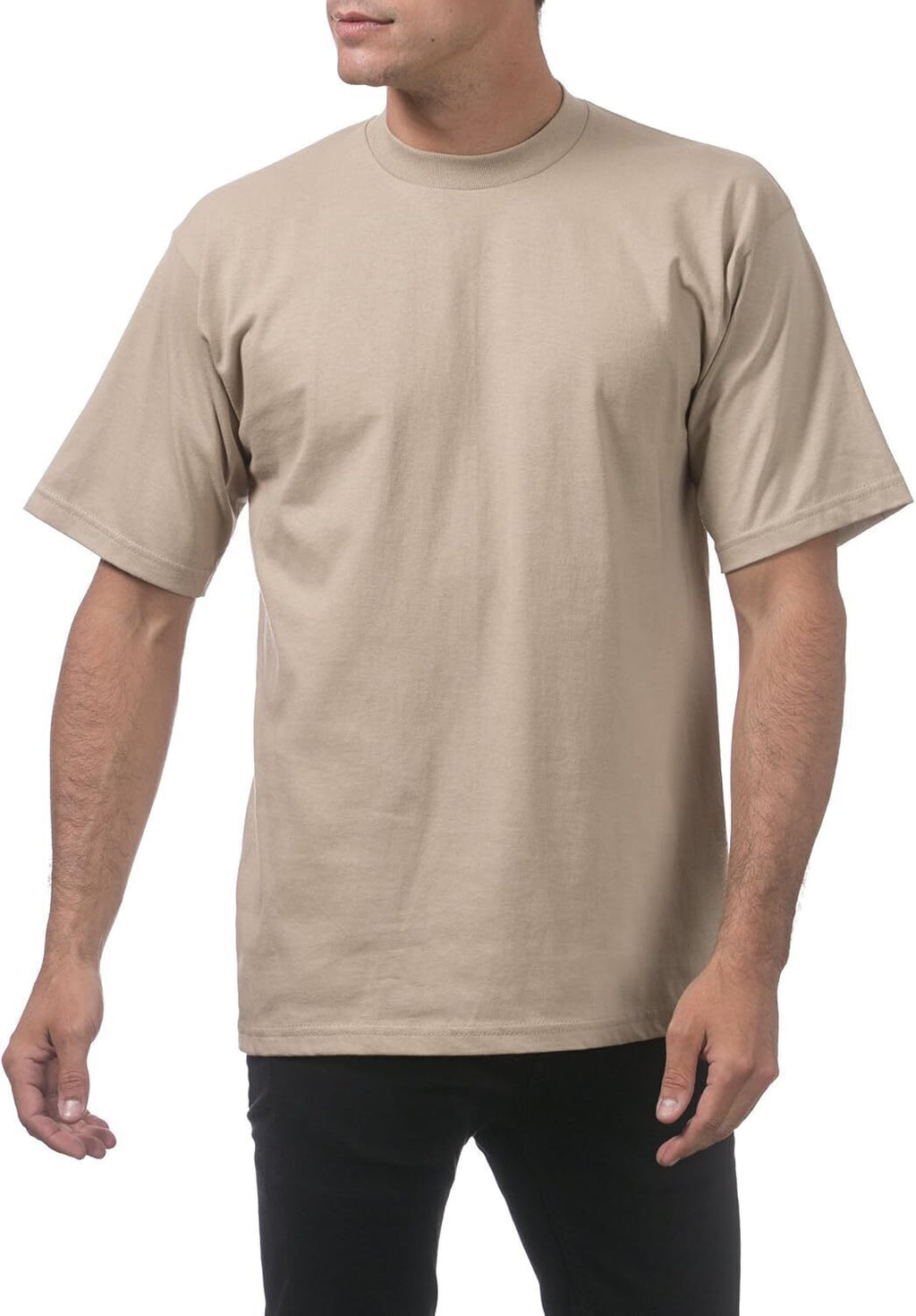 Men's Heavyweight Cotton Short Sleeve Crew Neck T-Shirt