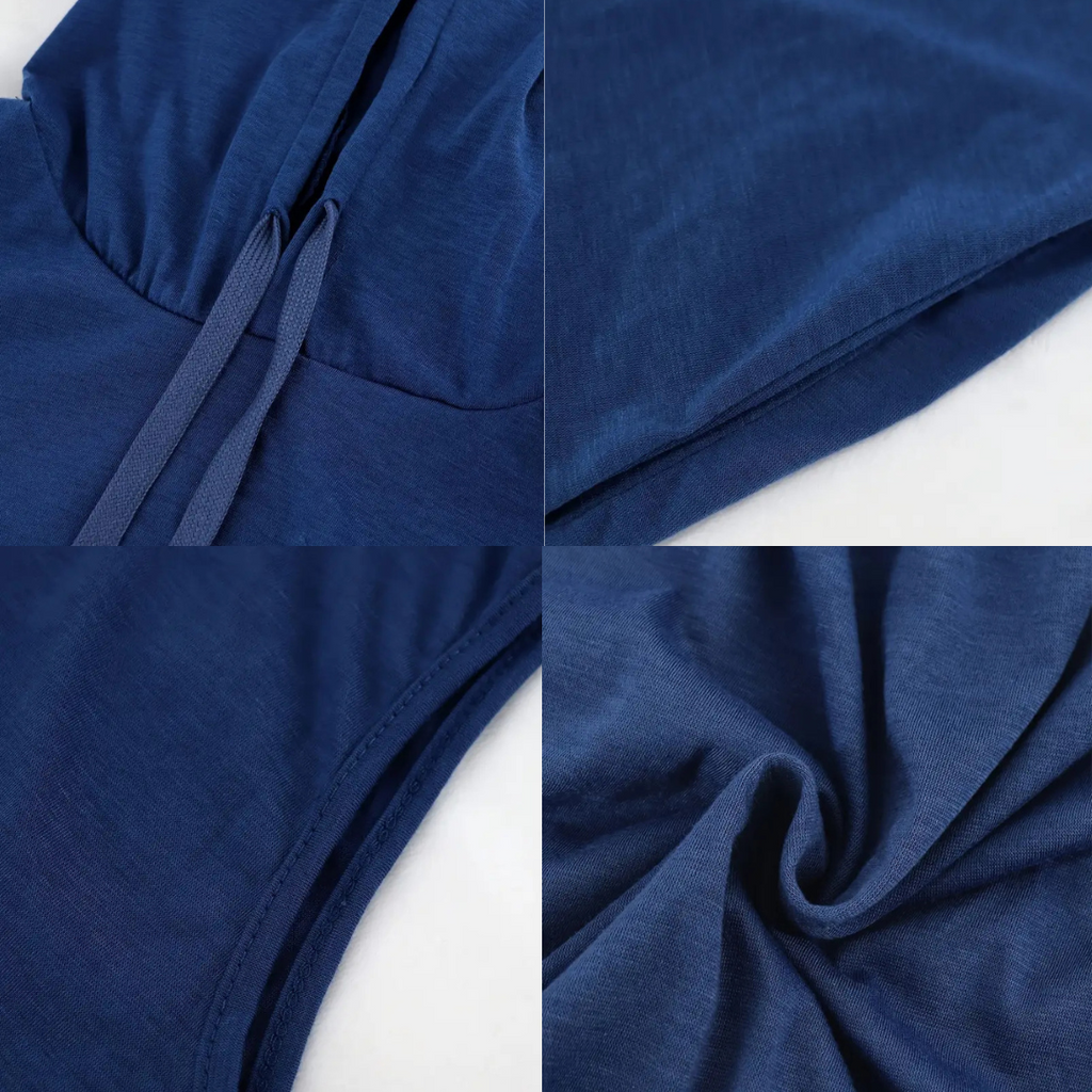 🔥Last day promotion⏰-Women's Plain Drawstring Hooded Tank Dress, Casual Pocket Sleeveless Maxi Dress for Summer, Fashion Women's Clothing for Daily Wear