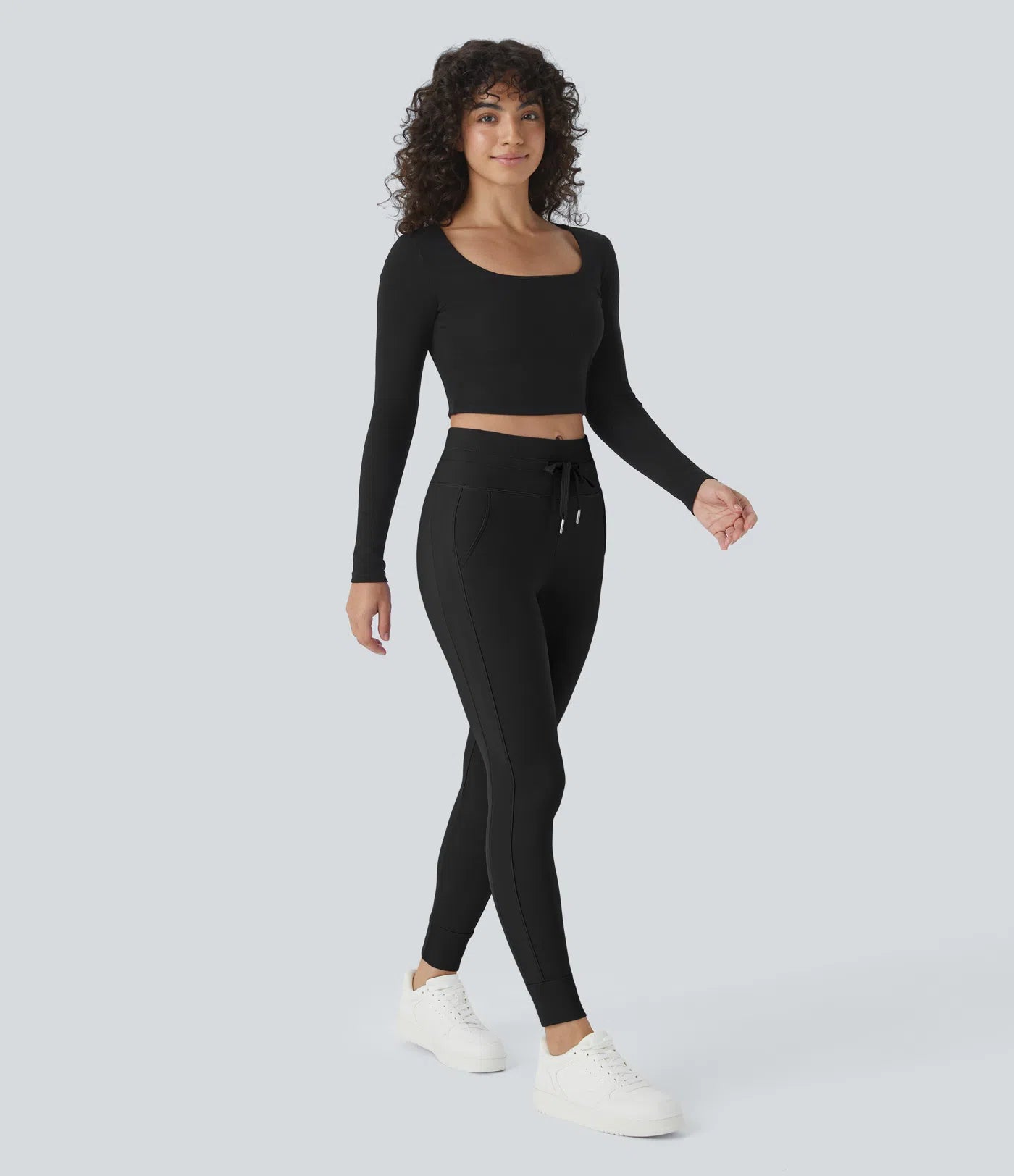 Women's High Waisted Yoga Pants with Pockets Stretchy Casual Sports Trousers