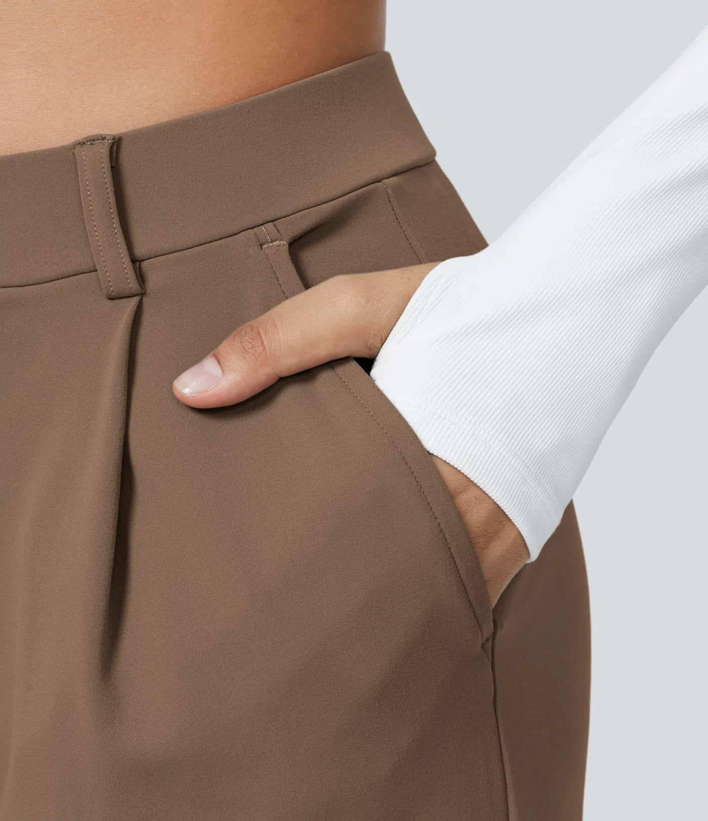 ⏰SEPTEMBER HOT-SALE!High Waisted Side Pocket Straight Leg Work Pants