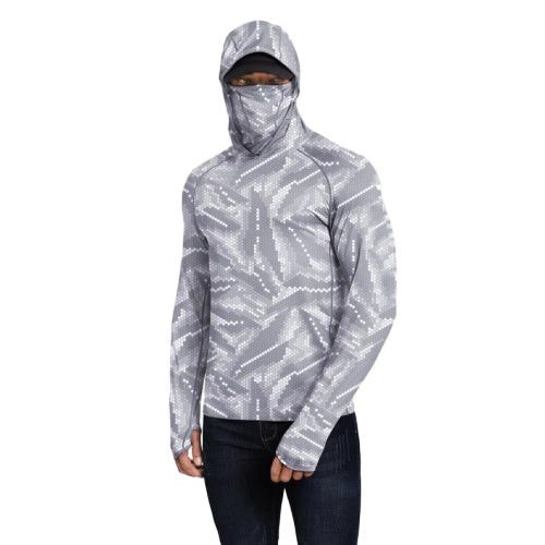 🔥Last day promotion!🔥Ultimate Sun Hoodie for Men – UPF 100+ UV Detection, Neck Gaiter, Thumbholes, Quick-Dry & Breathable Cooling Shirt
