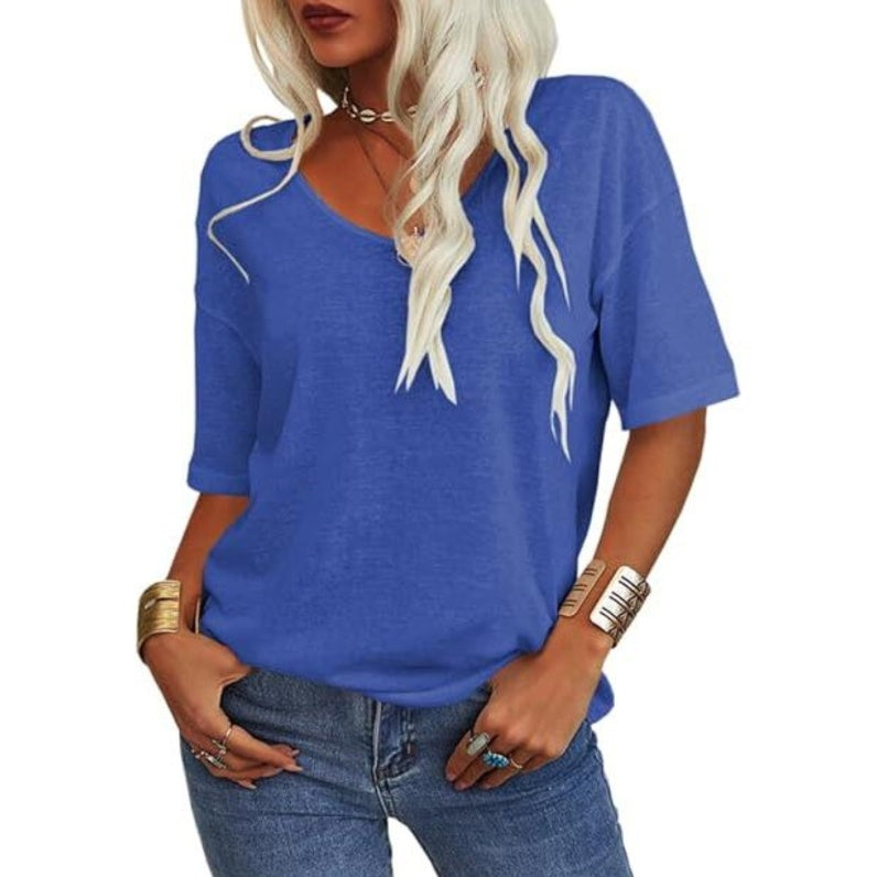 🔥Spring Sale 🔥- Spring Casual Half Sleeve T-shirt Basic Tops (Multiple Colors)