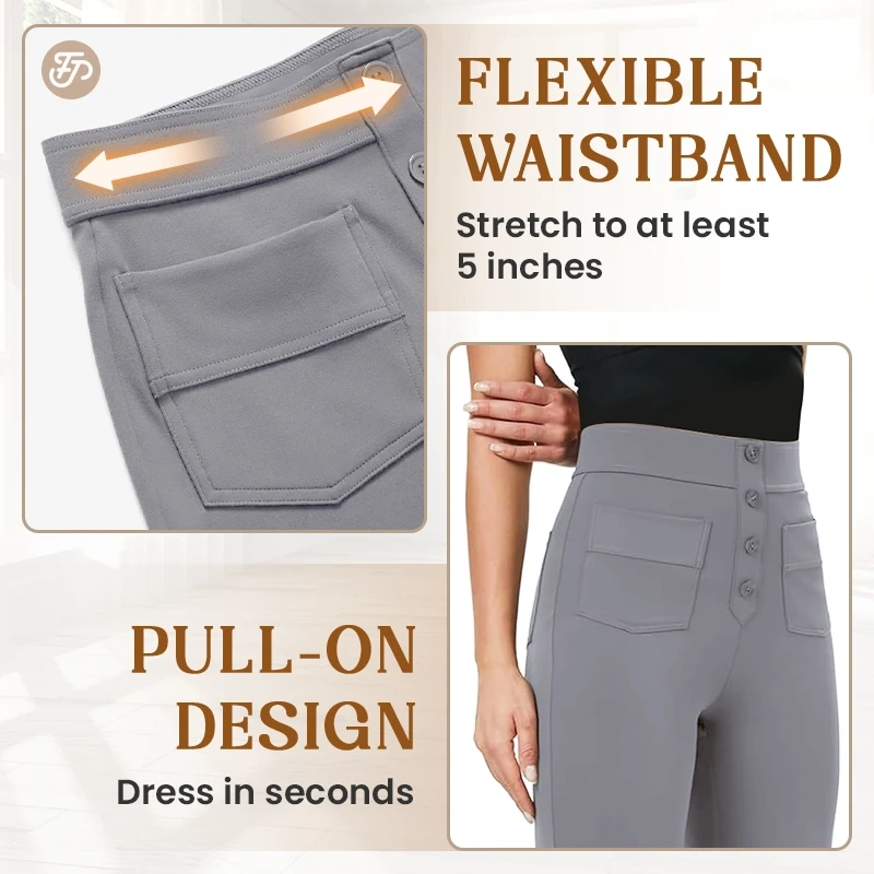 FINAL SALE⚡- Women's Casual High Waist Stretch Pants