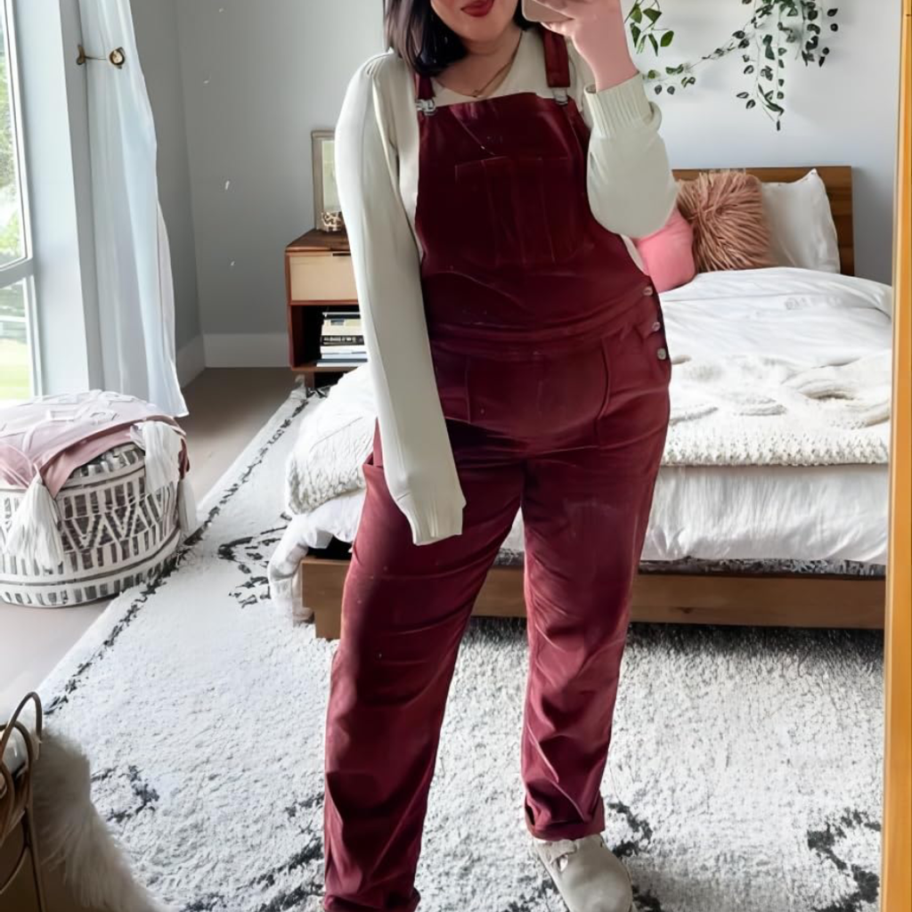 🍂 Women's Corduroy Overalls – Baggy Bib Jumpsuit with Pockets