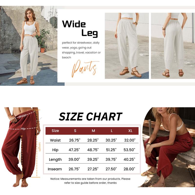 Women's Baggy Wide-Leg Pants with Pockets