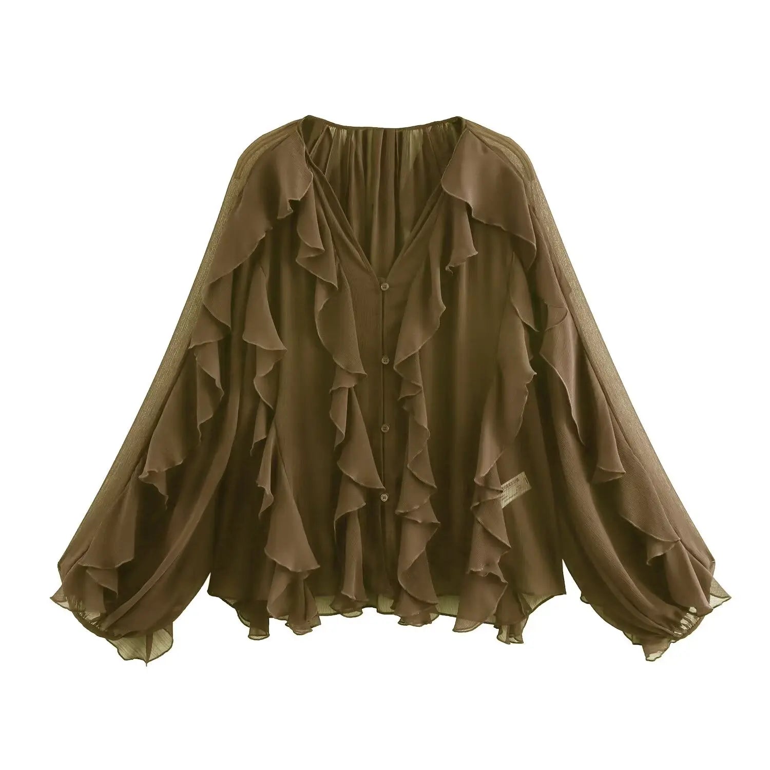 Brune - Blusa Soffice con Balze