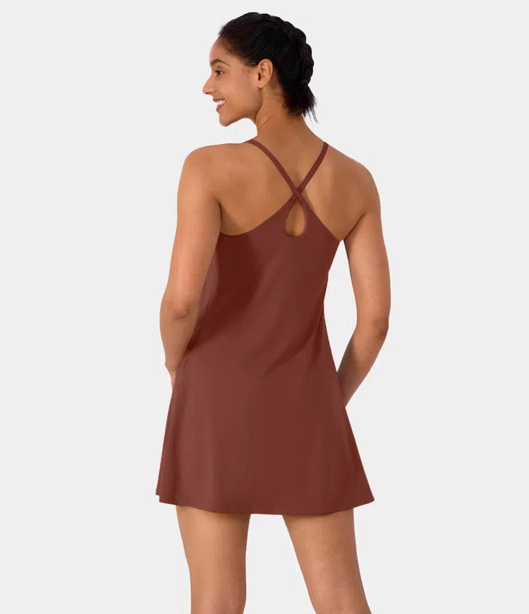 🔥70% OFF | Plush Backless Active Dress – Easy Peezy UPF50+ 👗 Multiple Colors!