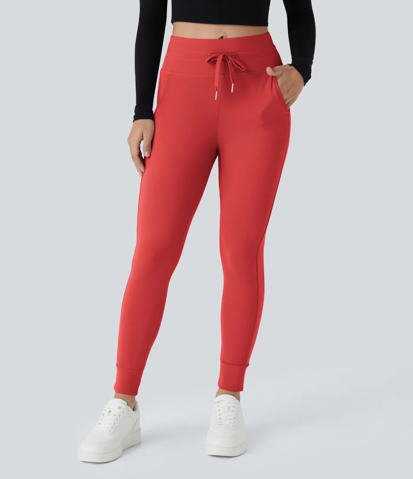 Women's High Waisted Yoga Pants with Pockets Stretchy Casual Sports Trousers
