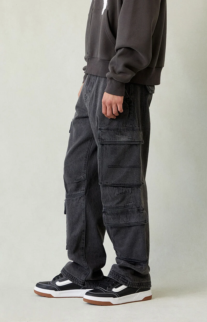 Men’s Wide Leg Baggy Cargo Jeans