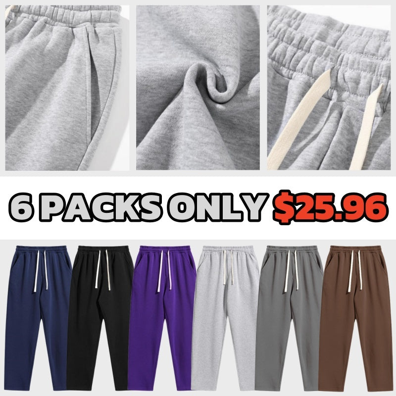 🔥Last Day Promotion! Men's Regular Fit Solid Drawstring Waist Sweatpants