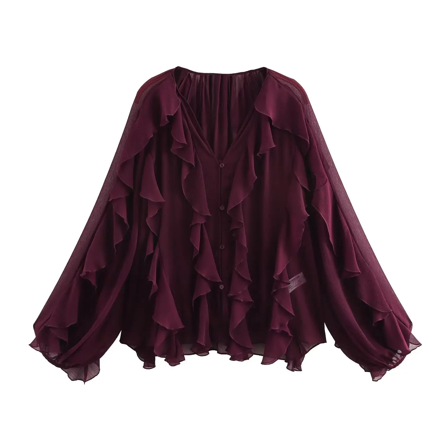 Brune - Blusa Soffice con Balze