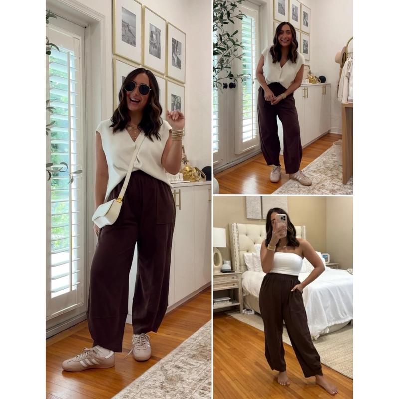 Women's Baggy Wide-Leg Pants with Pockets