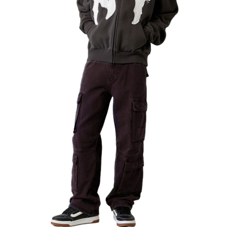 Men’s Wide Leg Baggy Cargo Jeans