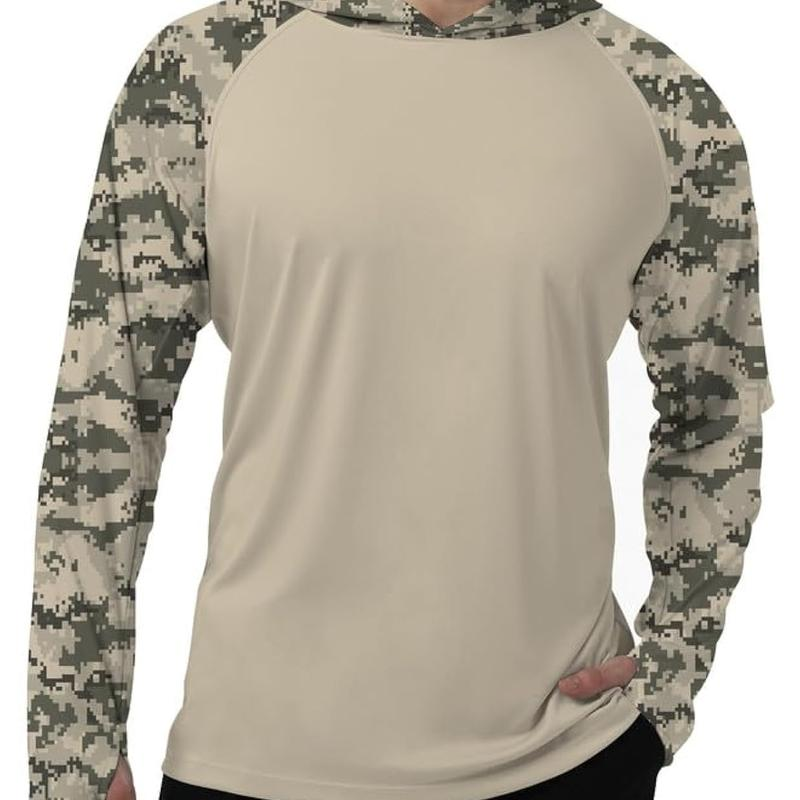 Men's UPF 50+ Sun Protection Hoodie Shirt Long Sleeve SPF Fishing Outdoor UV Hiking Lightweight Shirts