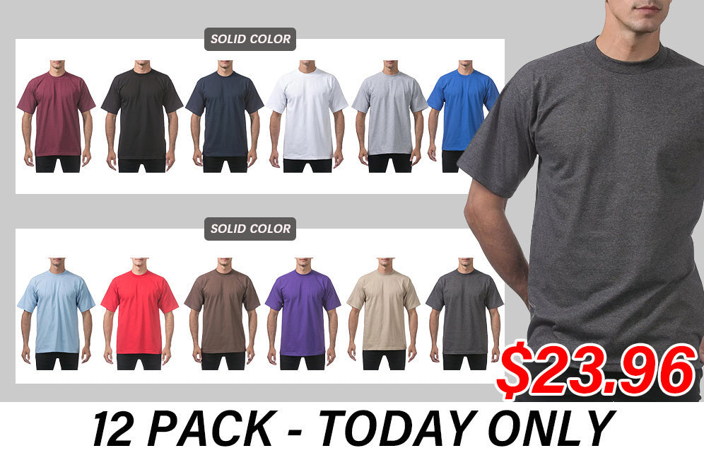 Men's Heavyweight Cotton Short Sleeve Crew Neck T-Shirt