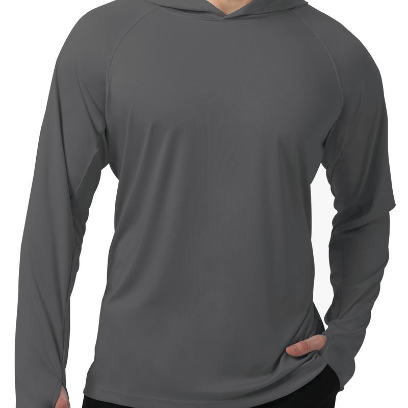 Men's UPF 50+ Sun Protection Hoodie Shirt Long Sleeve SPF Fishing Outdoor UV Hiking Lightweight Shirts