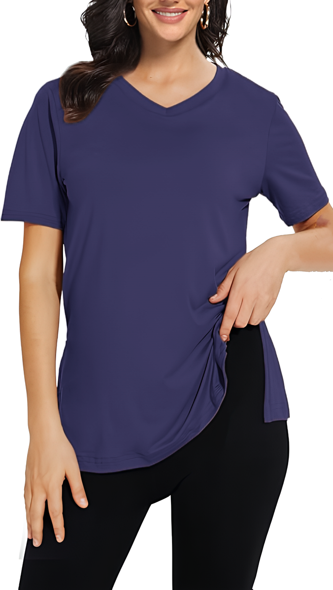 🔥Last day promotion!Womens 9 Pack T-Shirts Basic Short Sleeve V Neck Tops