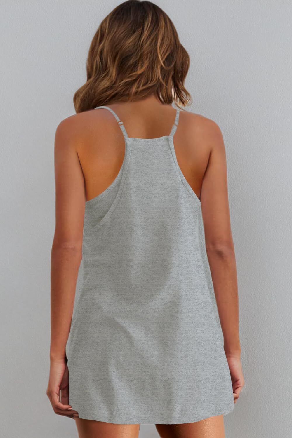 Special Sale🩷Womens Summer Sleeveless Mini Dress V Neck Spaghetti Strap Sundress Athletic Short Dress with Pockets-Easy Peezy