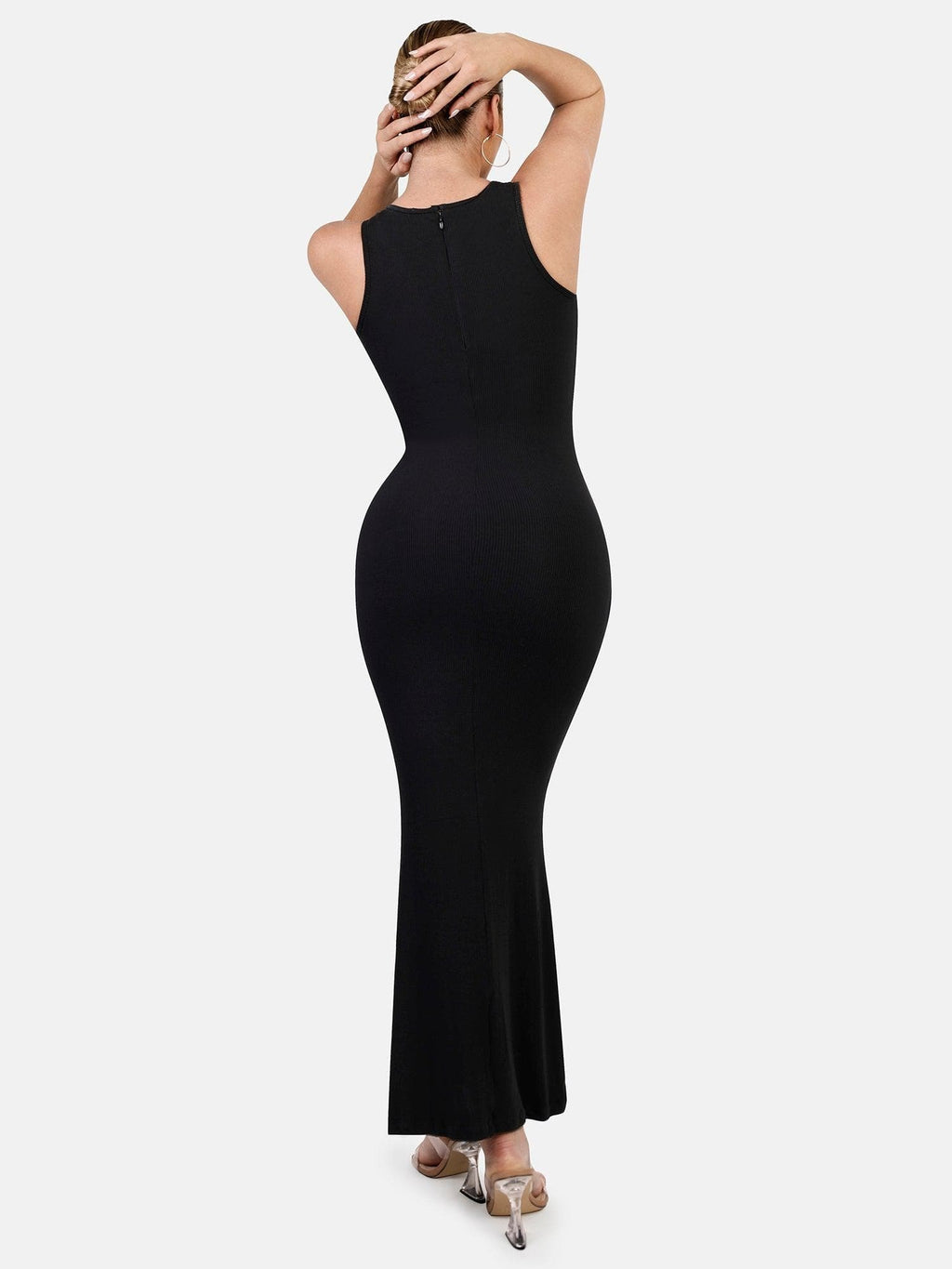 🔥Last day promotion!🔥Shapewear Modal Sleeveless Crew NeckMaxi Dress
