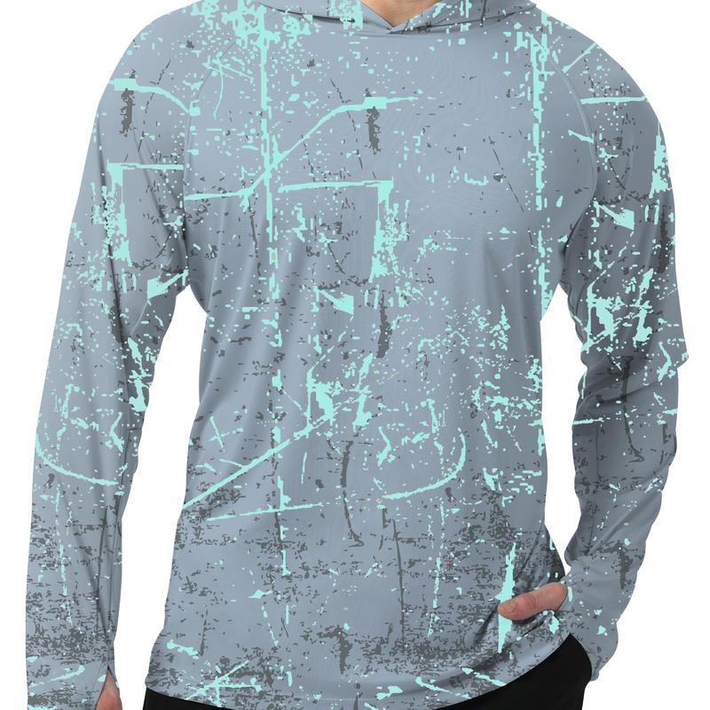 Men's UPF 50+ Sun Protection Hoodie Shirt Long Sleeve SPF Fishing Outdoor UV Hiking Lightweight Shirts