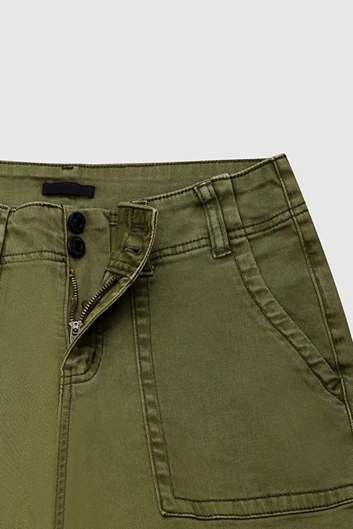 ⚡FINAL SALE⚡- Double Button Mid Waist Straight Leg Pants