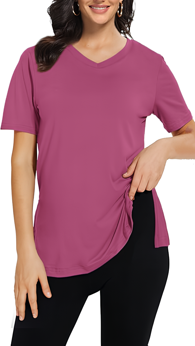 🔥Last day promotion!Womens 9 Pack T-Shirts Basic Short Sleeve V Neck Tops