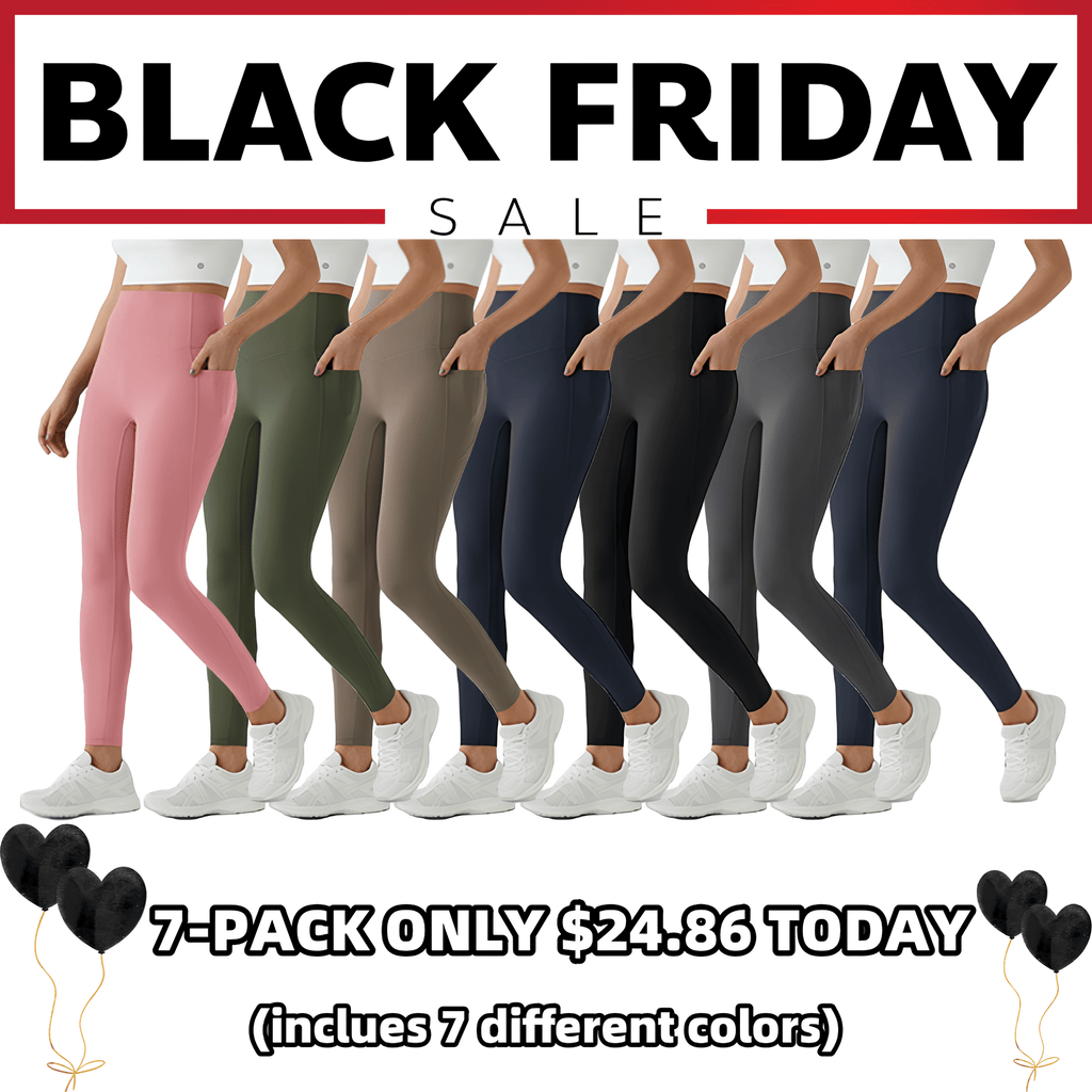 🔥Black Friday Early Access - High Waisted Tummy Control Leggings with Side Pockets