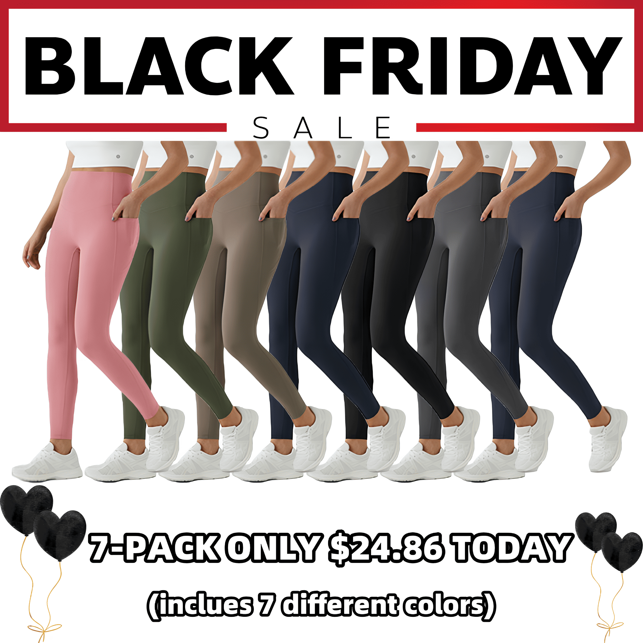 🔥Black Friday Early Access - High Waisted Tummy Control Leggings with Side Pockets